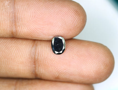 0.63 CT Fancy Oval Classy Black Loose Diamond for Wedding Jewelry, Fancy Black Diamond, Gift for Wife, Gold Ring