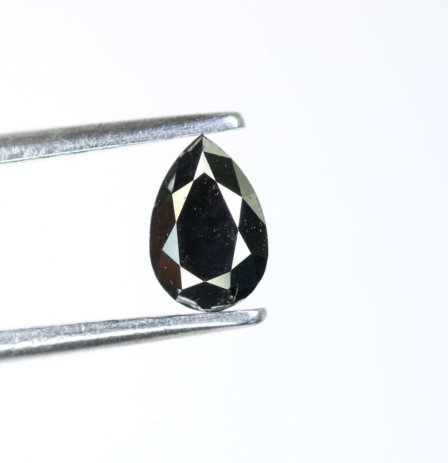 0.52 CT Pear Shape Fancy Black Diamond for Engagement Ring, Bezel Set Ring, Custom Ring Making, Perfect for Gold Rings