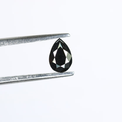 0.27 CT Loose Natural Pear Cut Black Diamond, Rose Cut Gemstone for Pendant, Perfect Gift for Women, Ideal for Gold Ring Designs