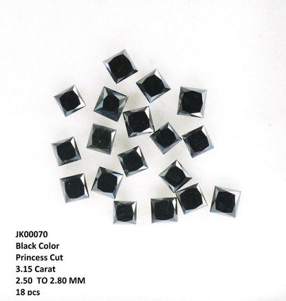 3.15 CT Beautiful Princess Cut Black Rustic Diamond For Wedding Jewelry | Engagement Ring | Diamond Pendant | Gift For HerFor Gold Ring