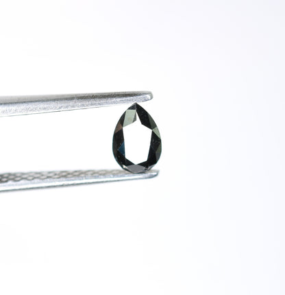 0.52 CT Pear Shape Fancy Black Diamond for Engagement Ring, Bezel Set Ring, Custom Ring Making, Perfect for Gold Rings