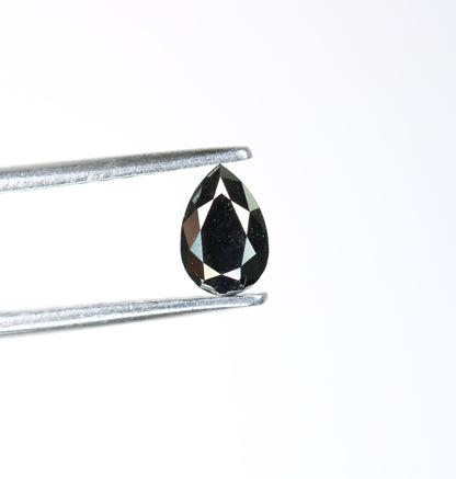 0.52 CT Pear Shape Fancy Black Diamond for Engagement Ring, Bezel Set Ring, Custom Ring Making, Perfect for Gold Rings