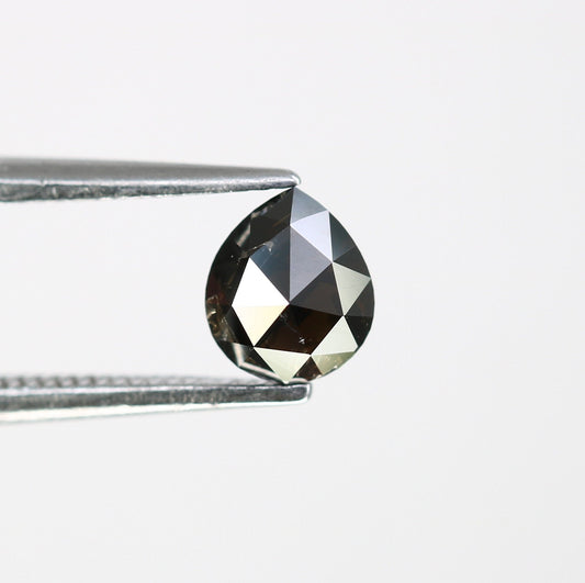 0.66 CT Natural Fancy Black Pear Shape Diamond for Proposal Ring, Engagement Ring, Gift for Girlfriend or Wife, Perfect for Gold Ring Design