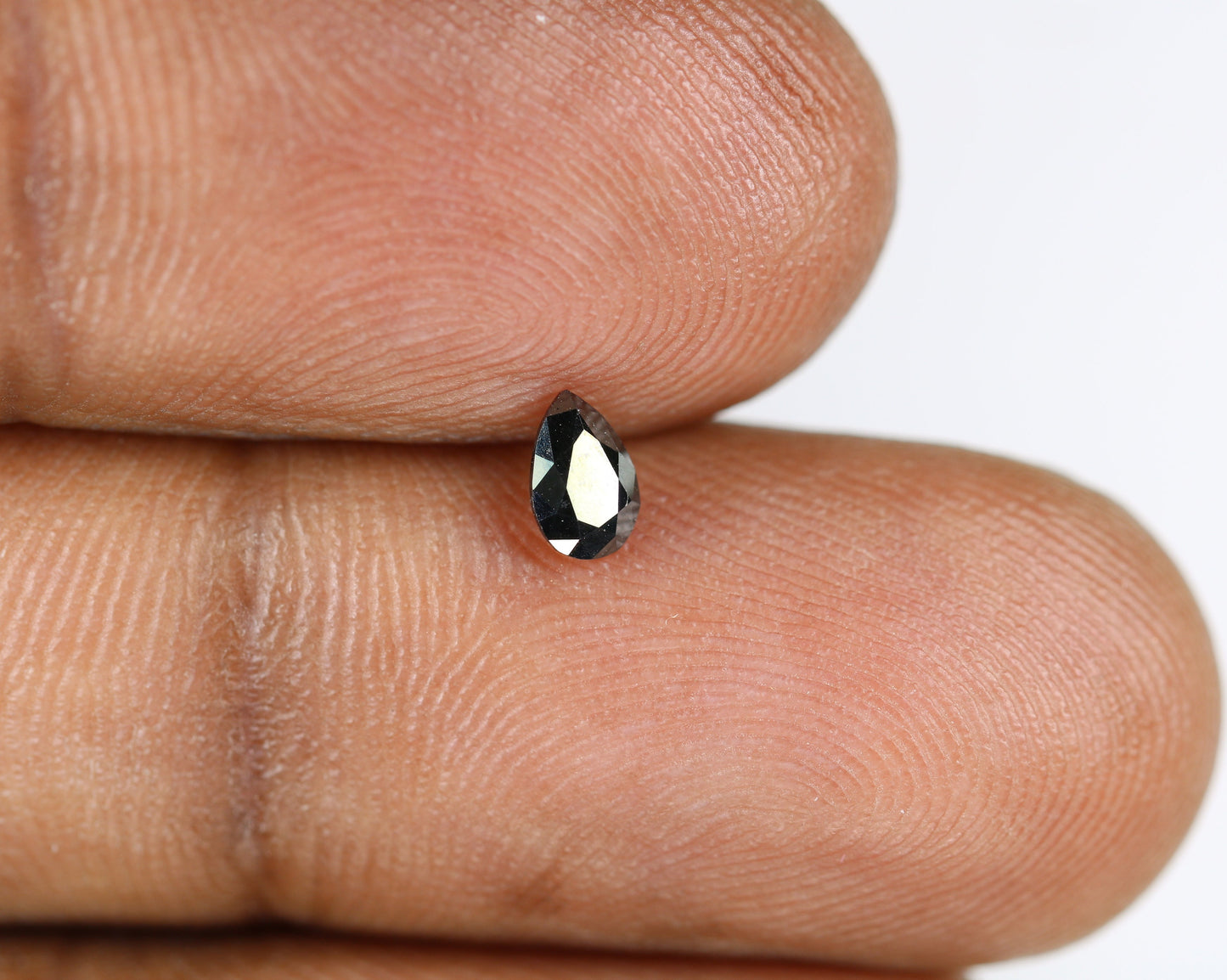 0.27 CT Loose Natural Pear Cut Black Diamond, Rose Cut Gemstone for Pendant, Perfect Gift for Women, Ideal for Gold Ring Designs