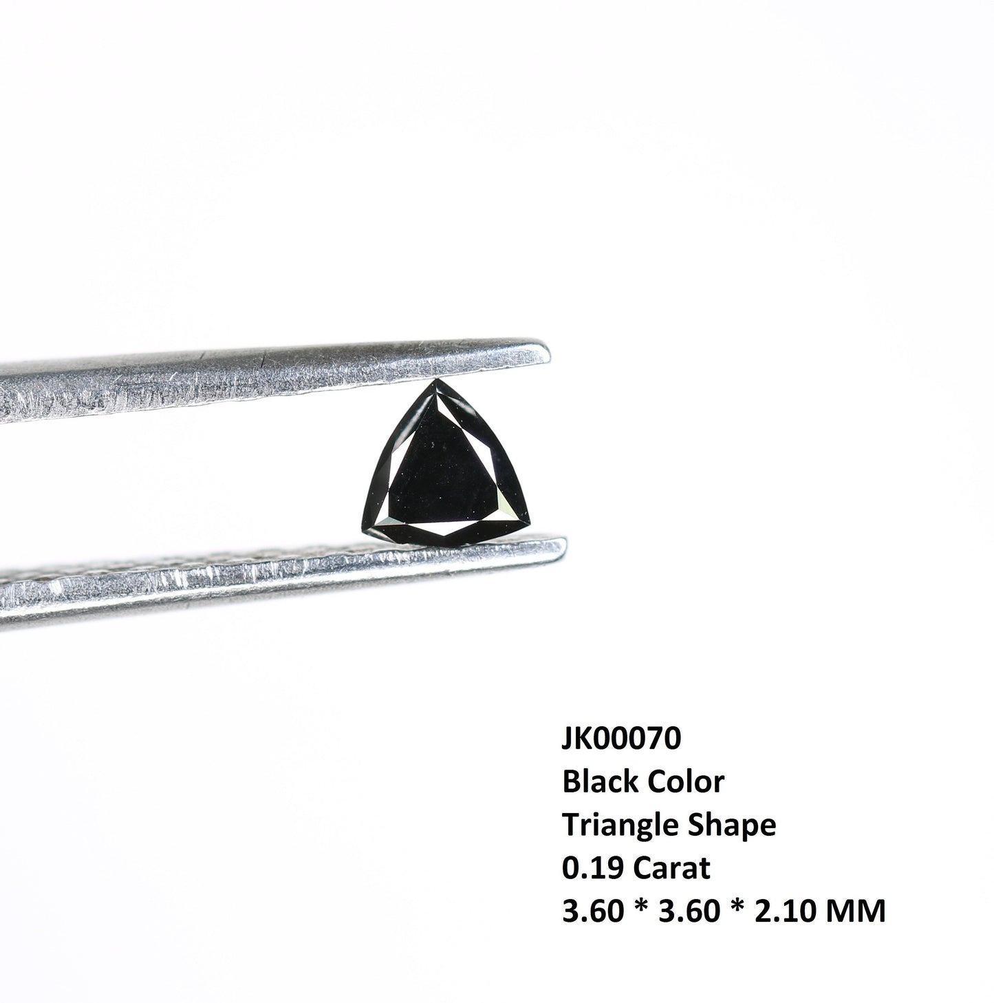 0.19 CT Triangle Shape Black Color Rustic Diamond For Engagement Ring | Diamond Pendant | Triangle Black Diamond | Gift For HerFor Gold Ring