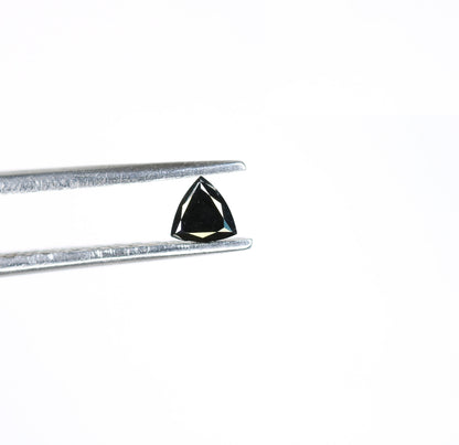 0.19 CT Triangle Shape Black Color Rustic Diamond For Engagement Ring | Diamond Pendant | Triangle Black Diamond | Gift For HerFor Gold Ring