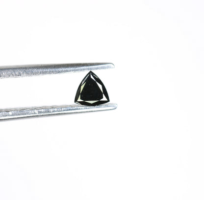 0.19 CT Triangle Shape Black Color Rustic Diamond For Engagement Ring | Diamond Pendant | Triangle Black Diamond | Gift For HerFor Gold Ring