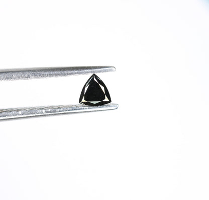 0.19 CT Triangle Shape Black Color Rustic Diamond For Engagement Ring | Diamond Pendant | Triangle Black Diamond | Gift For HerFor Gold Ring