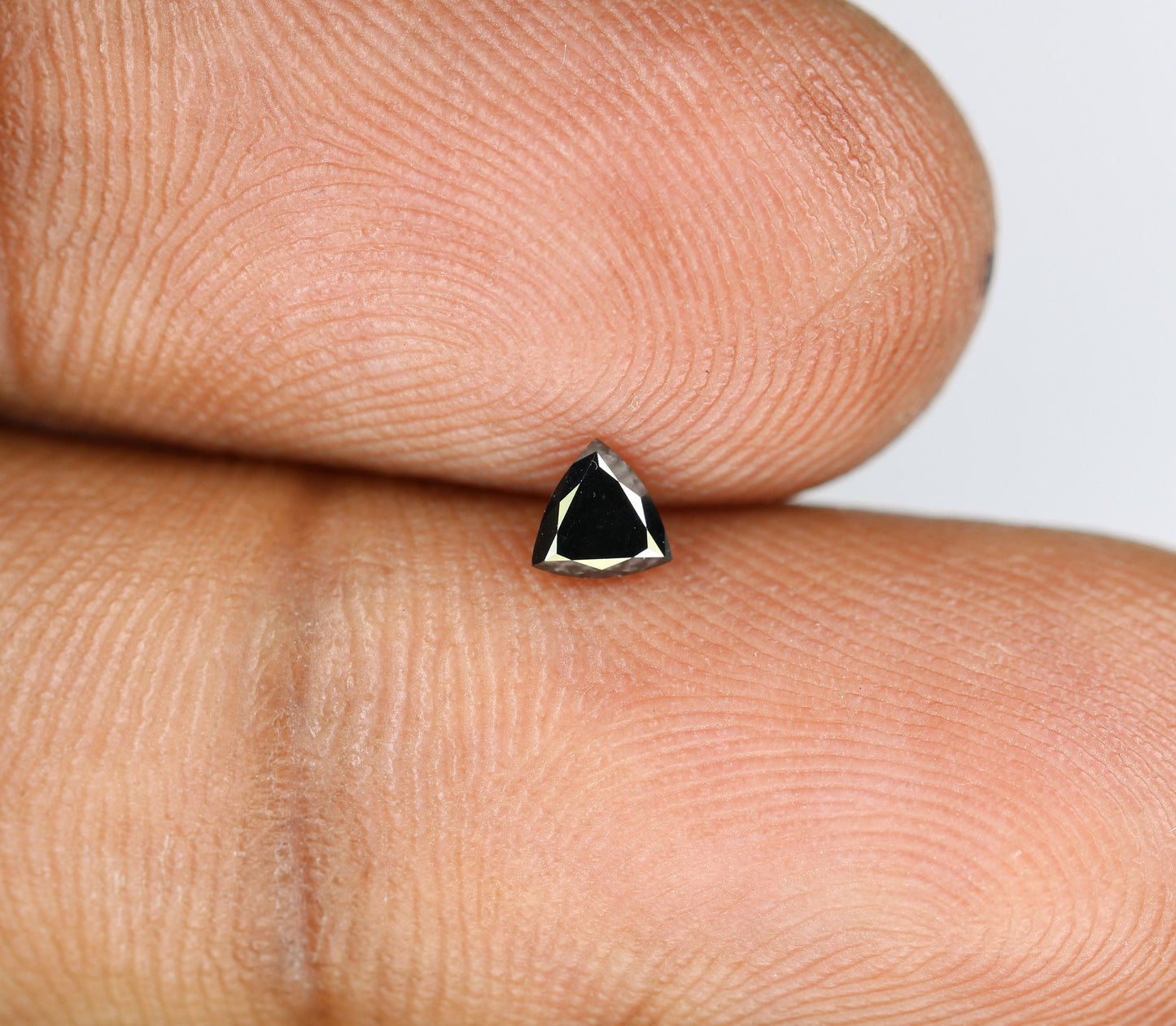 0.19 CT Triangle Shape Black Color Rustic Diamond For Engagement Ring | Diamond Pendant | Triangle Black Diamond | Gift For HerFor Gold Ring