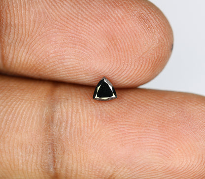 0.19 CT Triangle Shape Black Color Rustic Diamond For Engagement Ring | Diamond Pendant | Triangle Black Diamond | Gift For HerFor Gold Ring