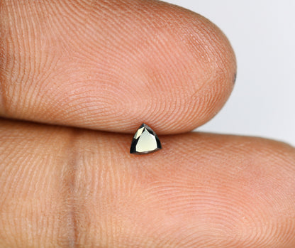 0.19 CT Triangle Shape Black Color Rustic Diamond For Engagement Ring | Diamond Pendant | Triangle Black Diamond | Gift For HerFor Gold Ring