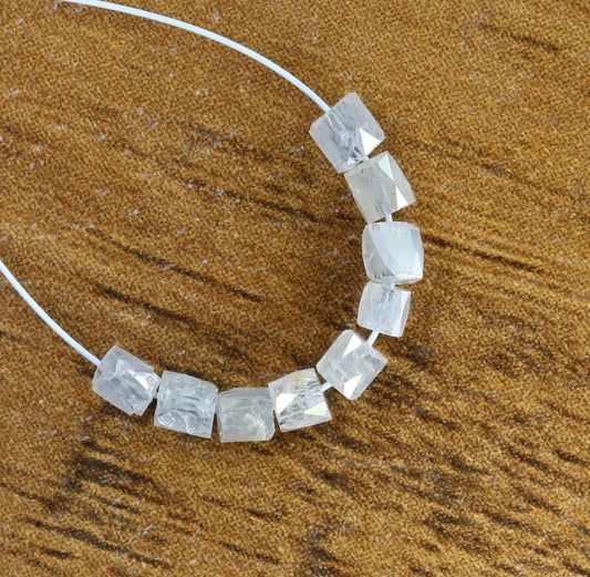 Natural Raw Rough Diamond Beads | One-of-a-Kind Art Deco & Retro Jewelry | Unique Vintage Crystal Necklaces Handmade Craft Supplies