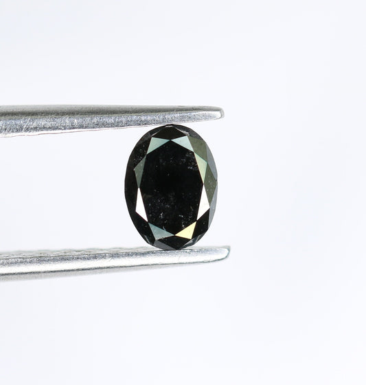 0.51 CT Fancy Oval Polished Black Loose Diamond for Wedding Jewelry, Oval Black Diamond, Engagement Ring, Gift for Wife