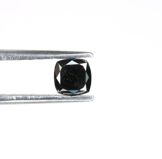 0.32 CT Cushion Shape Loose Black Diamond for Statement Jewelry, Gift for Girlfriend or Wife, Wedding Gift, Gold Ring
