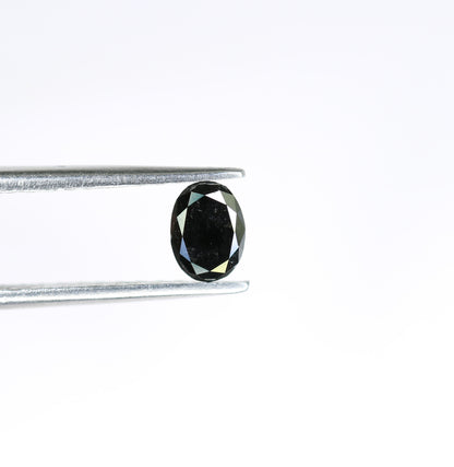 0.51 CT Fancy Oval Polished Black Loose Diamond for Wedding Jewelry, Oval Black Diamond, Engagement Ring, Gift for Wife