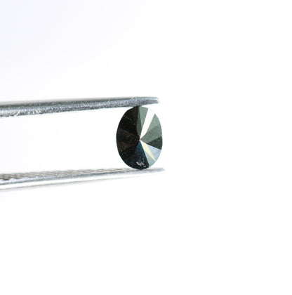 0.51 CT Fancy Oval Polished Black Loose Diamond for Wedding Jewelry, Oval Black Diamond, Engagement Ring, Gift for Wife