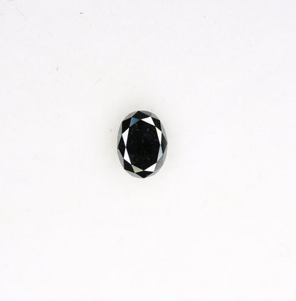 0.51 CT Fancy Oval Polished Black Loose Diamond for Wedding Jewelry, Oval Black Diamond, Engagement Ring, Gift for Wife