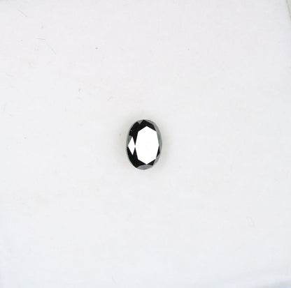 0.51 CT Fancy Oval Polished Black Loose Diamond for Wedding Jewelry, Oval Black Diamond, Engagement Ring, Gift for Wife