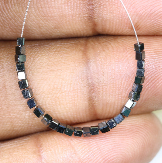 Chic Black Diamond Beads | Premium Faceted Loose Gems for Vintage Crystal Necklaces | Unique DIY Jewelry Making Supplies & Craft Beads