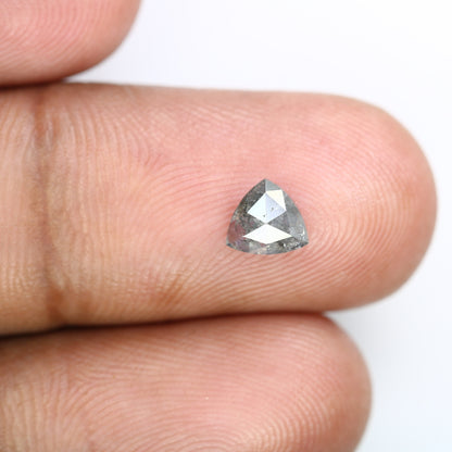 0.62 CT Salt and Pepper Triangle Cut Diamond, Natural Loose Black Diamonds, For bracelet & pendant necklace, Victorian jewelry women gift
