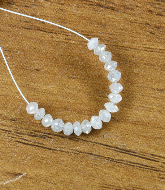Natural Raw Rough Diamond Beads | One-of-a-Kind Art Deco & Retro Jewelry | Unique Vintage Crystal Necklaces Handmade Craft Supplies