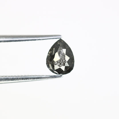 0.65 CT Pear Shape Salt and Pepper Diamond for Wedding Jewelry - Fancy Color Diamond for Custom Gold Rings - Unique Jewelry Making Gemstone