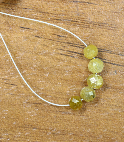 Elegant Fancy Yellow Diamond Beads | AAA Quality Faceted Gems for Art Deco & Retro Necklaces | Unique Handmade Crystal Jewelry Craft Supplie