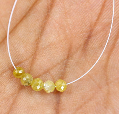 Elegant Fancy Yellow Diamond Beads | AAA Quality Faceted Gems for Art Deco & Retro Necklaces | Unique Handmade Crystal Jewelry Craft Supplie