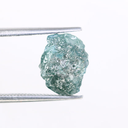 3.31 CT blue raw rough diamond natural uncut diamond loose diamonds for her antique wedding ring gifts for mom salt and pepper