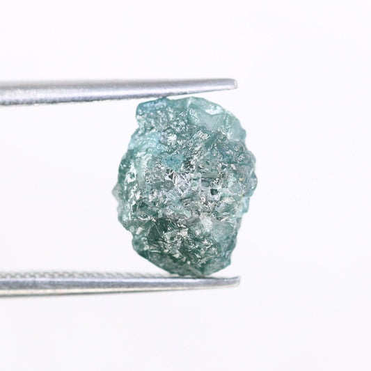 3.31 CT blue raw rough diamond natural uncut diamond loose diamonds for her antique wedding ring gifts for mom salt and pepper