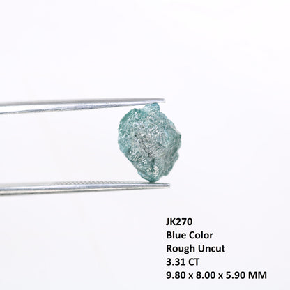 3.31 CT blue raw rough diamond natural uncut diamond loose diamonds for her antique wedding ring gifts for mom salt and pepper