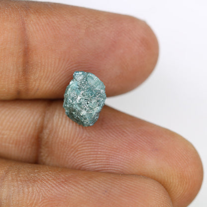 3.31 CT blue raw rough diamond natural uncut diamond loose diamonds for her antique wedding ring gifts for mom salt and pepper