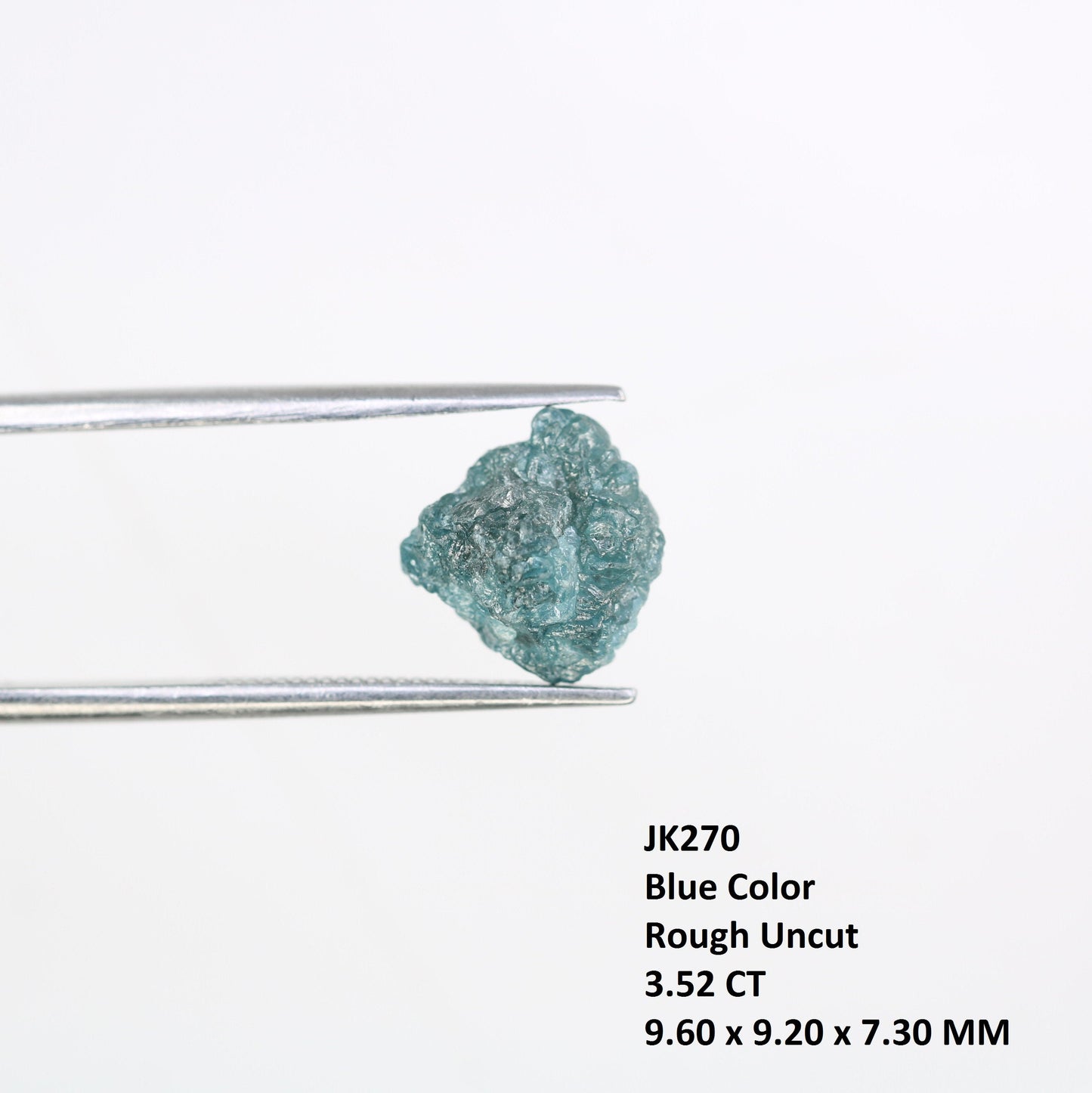 3.52 CT blue raw rough diamond natural uncut diamond loose diamonds for her antique wedding ring gifts for mom salt and pepper