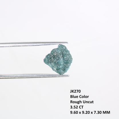 3.52 CT blue raw rough diamond natural uncut diamond loose diamonds for her antique wedding ring gifts for mom salt and pepper