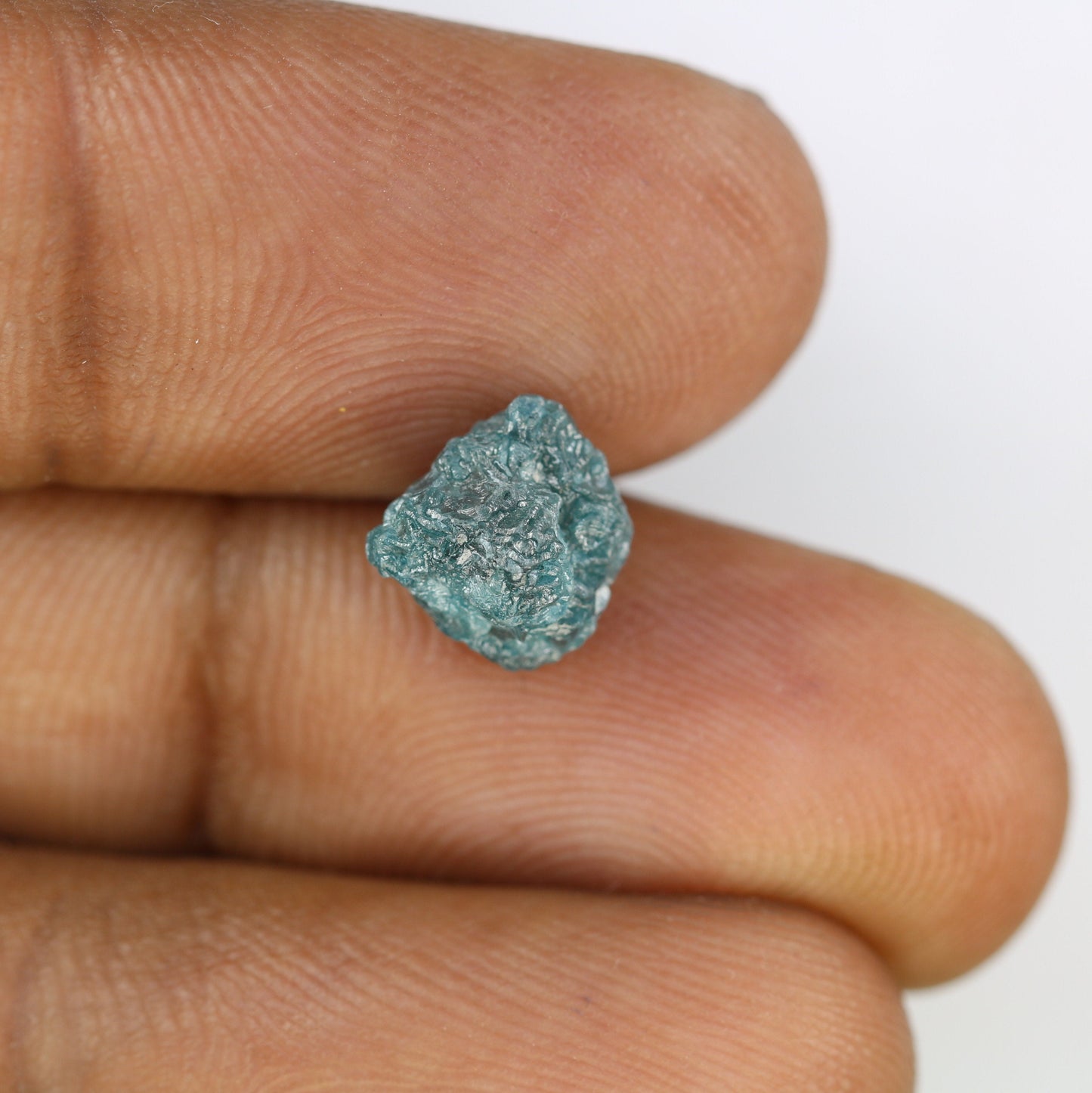 3.52 CT blue raw rough diamond natural uncut diamond loose diamonds for her antique wedding ring gifts for mom salt and pepper