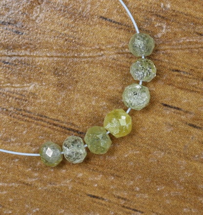 1.71 CT Natural Raw Rough Diamond Beads | Premium Faceted Loose Gems for Retro Crystal Necklaces | Unique DIY Jewelry Making Supplies