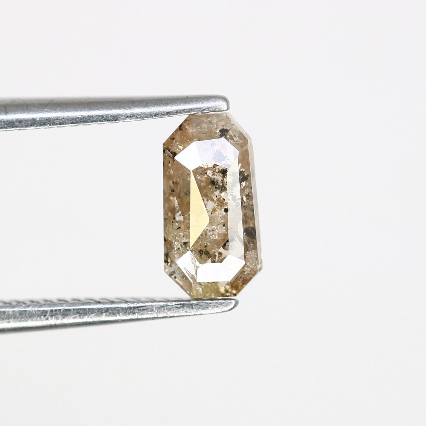 0.64 CT Emerald Cut Loose Salt & Pepper Diamond - Unique Gemstone for Custom Jewelry - Anniversary Gift