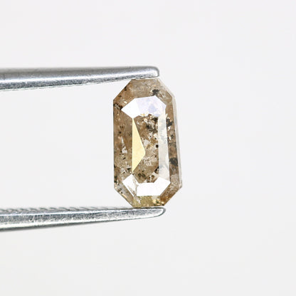 0.64 CT Emerald Cut Loose Salt & Pepper Diamond - Unique Gemstone for Custom Jewelry - Anniversary Gift