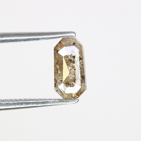 0.64 CT Emerald Cut Loose Salt & Pepper Diamond - Unique Gemstone for Custom Jewelry - Anniversary Gift