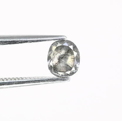 0.54 CT Oval Salt and Pepper Diamond - Rustic Loose Diamond for Unique Engagement Rings, Raw Diamond for Custom Jewelry & Special Gift Ideas