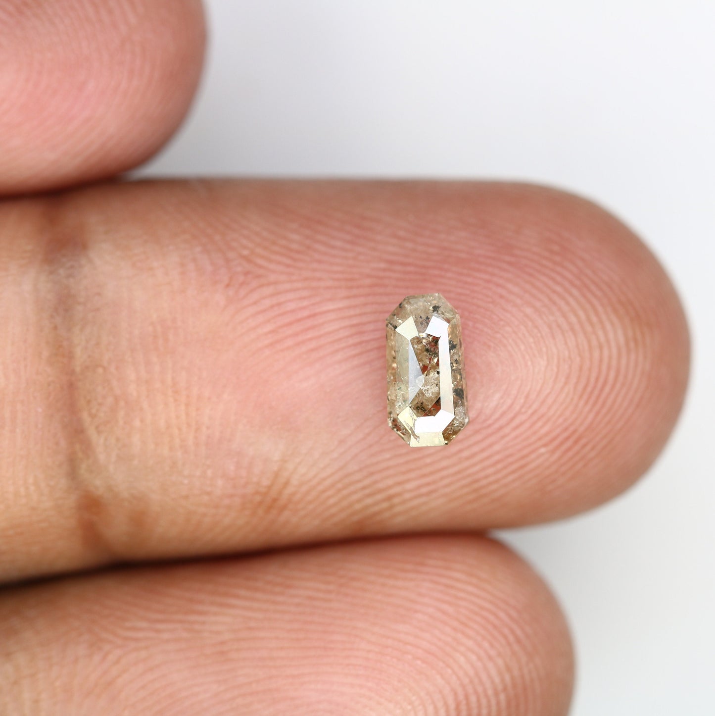 0.64 CT Emerald Cut Loose Salt & Pepper Diamond - Unique Gemstone for Custom Jewelry - Anniversary Gift