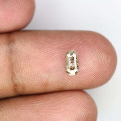 0.64 CT Emerald Cut Loose Salt & Pepper Diamond - Unique Gemstone for Custom Jewelry - Anniversary Gift