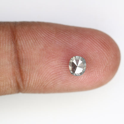 0.54 CT Oval Salt and Pepper Diamond - Rustic Loose Diamond for Unique Engagement Rings, Raw Diamond for Custom Jewelry & Special Gift Ideas