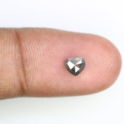 0.57 CT Heart Shape Natural Salt And Pepper Diamond For Engagement Ring | Proposal Ring | Gift For Girl FriendFor Gold Ring Diamonds
