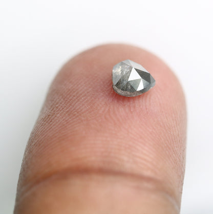 0.57 CT Heart Shape Natural Salt And Pepper Diamond For Engagement Ring | Proposal Ring | Gift For Girl FriendFor Gold Ring Diamonds