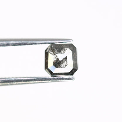 0.68 CT Emerald Cut Loose Salt and Pepper Diamond - Perfect for Wedding Ring - Emerald Shape Diamond for Custom Jewelry Design