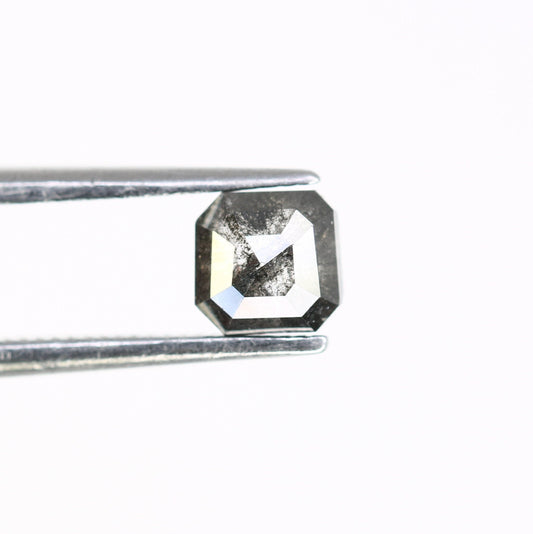 0.68 CT Emerald Cut Loose Salt and Pepper Diamond - Perfect for Wedding Ring - Emerald Shape Diamond for Custom Jewelry Design