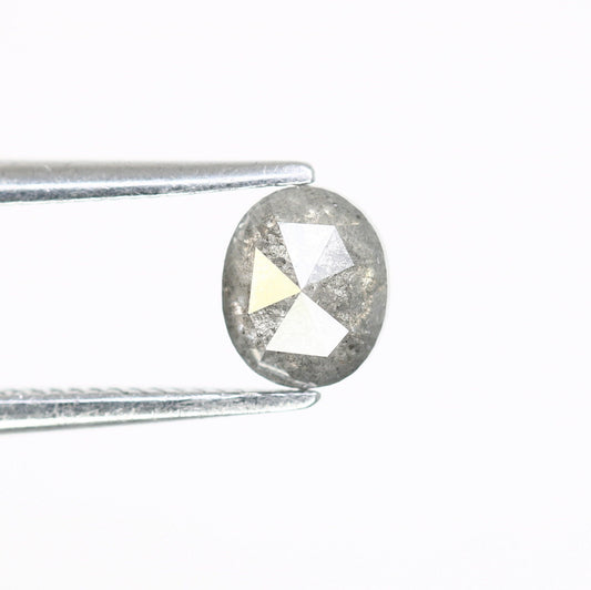0.60 CT Oval Salt and Pepper Diamond - Unique Loose Gemstone for Custom Jewelry, Raw Diamond for Engagement Rings & Special Gift Ideas