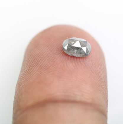 0.60 CT Oval Salt and Pepper Diamond - Unique Loose Gemstone for Custom Jewelry, Raw Diamond for Engagement Rings & Special Gift Ideas