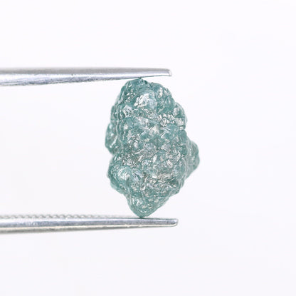 3.24 CT blue raw rough diamond natural uncut diamond loose diamonds for her antique wedding ring gifts for mom salt and pepper